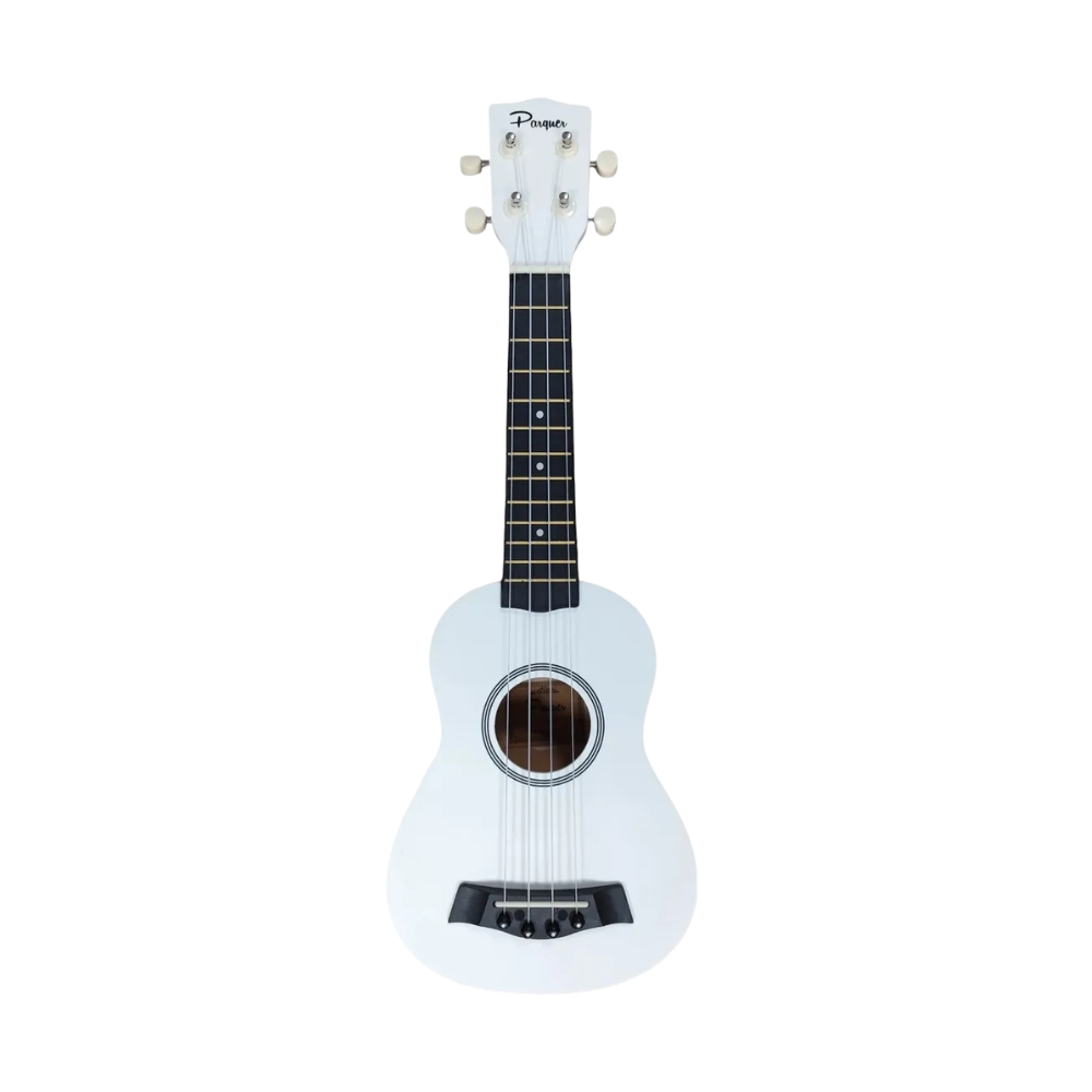 52669 UKELELE SOPRANO PARQUER BLANCO C/FUNDA - Imagen 1